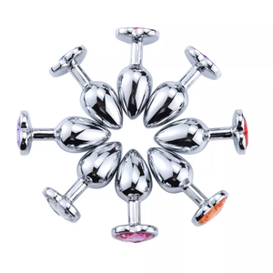 3-Piece Stainless Steel Jeweled Plug Set by Seductiva
