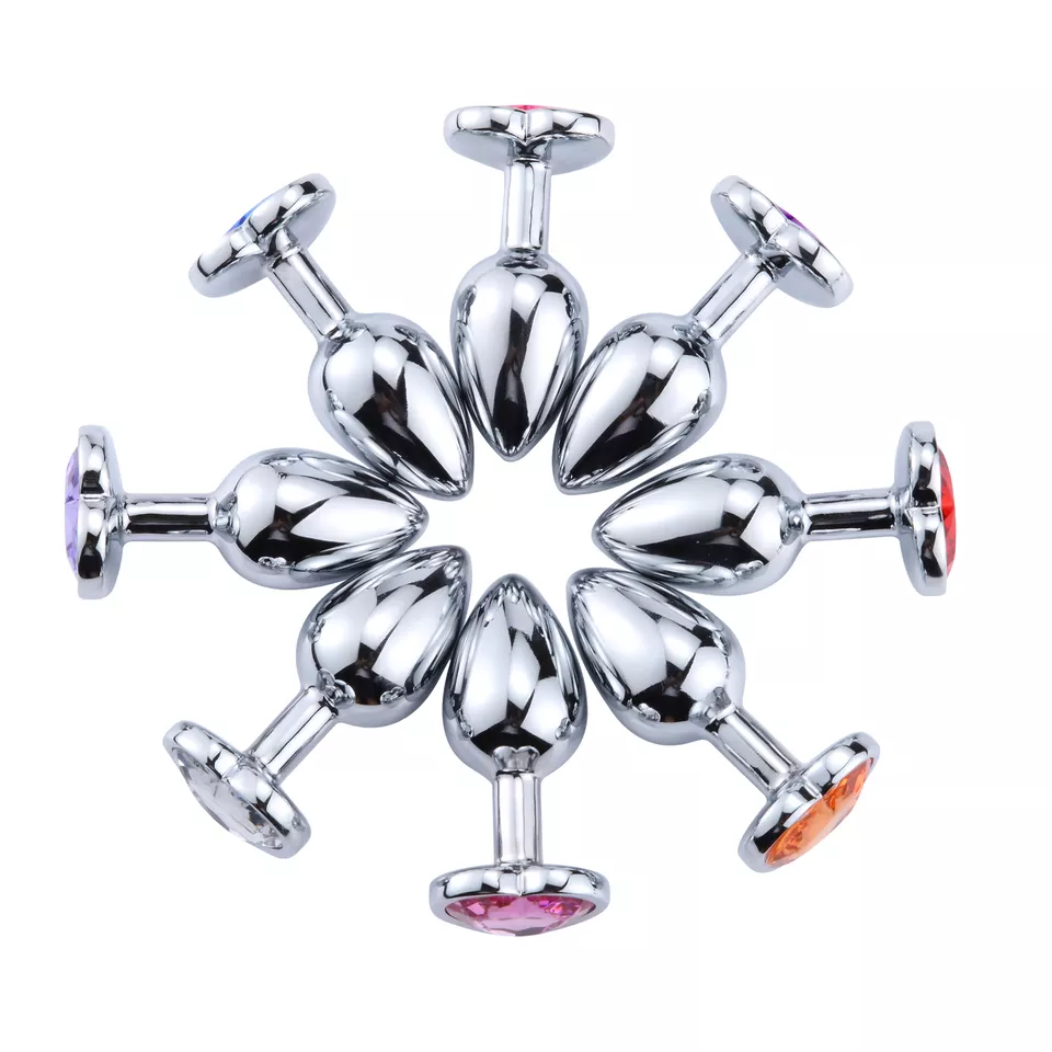 3-Piece Stainless Steel Jeweled Plug Set by Seductiva