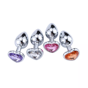 3-Piece Stainless Steel Jeweled Plug Set by Seductiva
