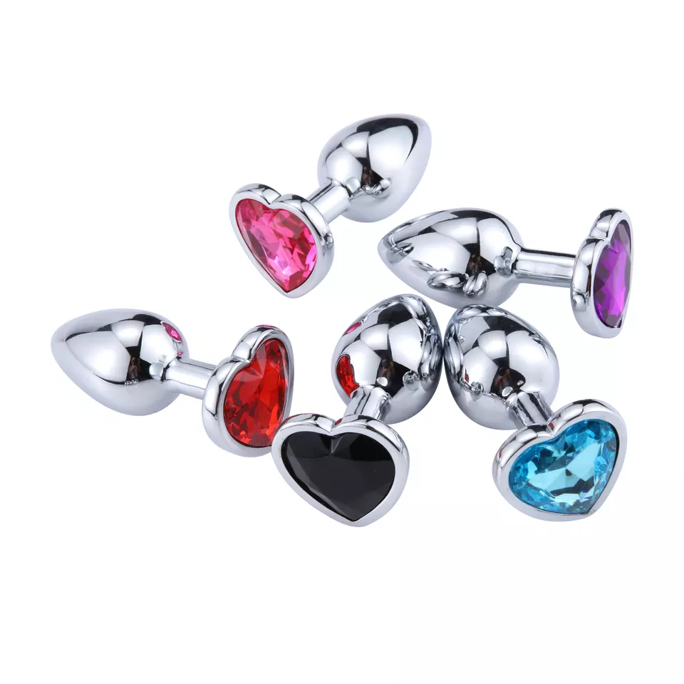 3-Piece Stainless Steel Jeweled Plug Set by Seductiva