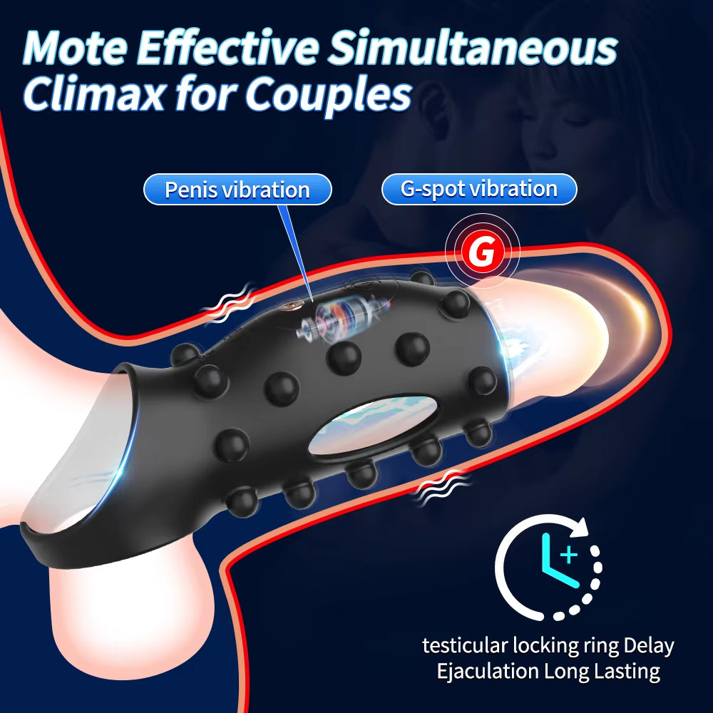 Delayed Masturbator Lock Ring for Men Soft Silicone Charging Penis Sex Toy