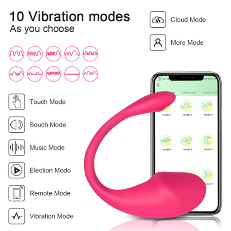 APP Controlled Wireless Vibrating Jump Egg 10 Vibration Modes Silicone G Spot Love Eggs Rechargeable Vibrator Sex Toy for Women