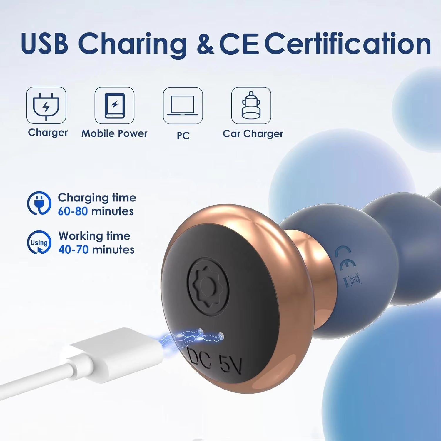 Anal Beads Bullet Vibrator Sex Toys Vibrating Butt Plug for Men and Women 10 Vibration Modes Prostate Massager Anal Sex Toys