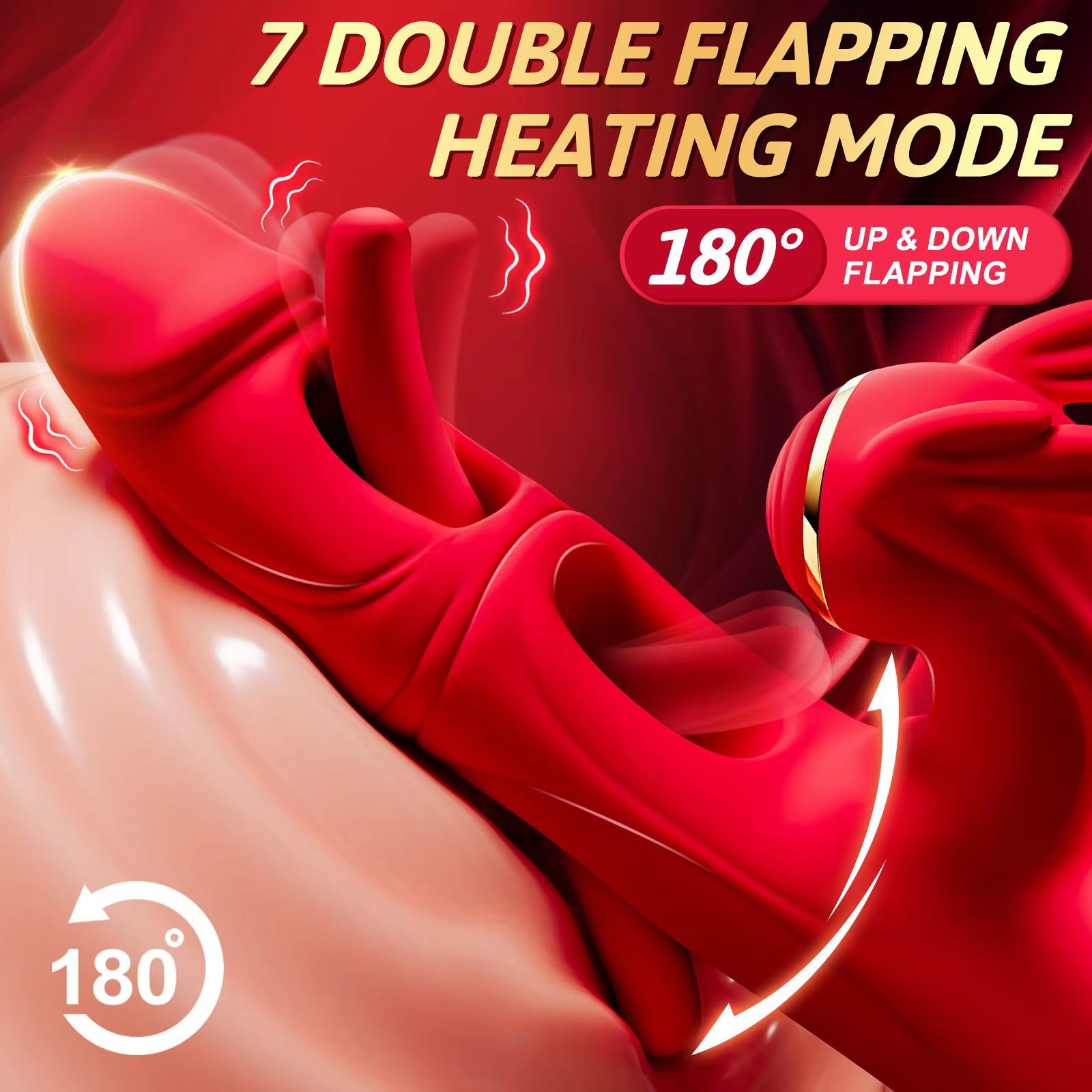 New 4in1 Double Tongue Flapping Vibrators for Women G Spot Massage Products Tapping Dildo Vibrator Sex Toys for Woman Adult Toys