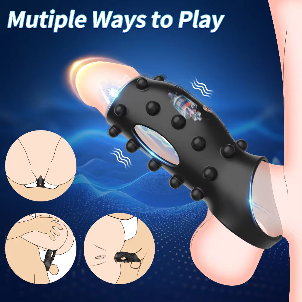 Delayed Masturbator Lock Ring for Men Soft Silicone Charging Penis Sex Toy