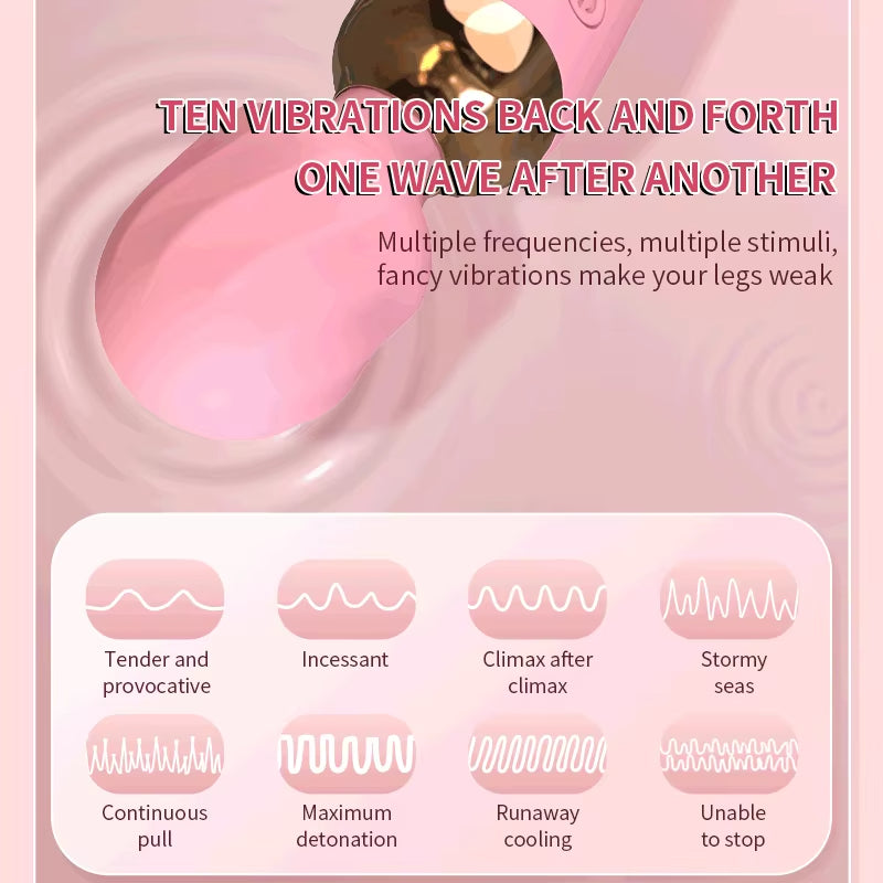 Adult Woman AV Heating Dual Head Dildo 10 Mode Vibrating Sex Products Massager G Spot Sex Toys Vibrator