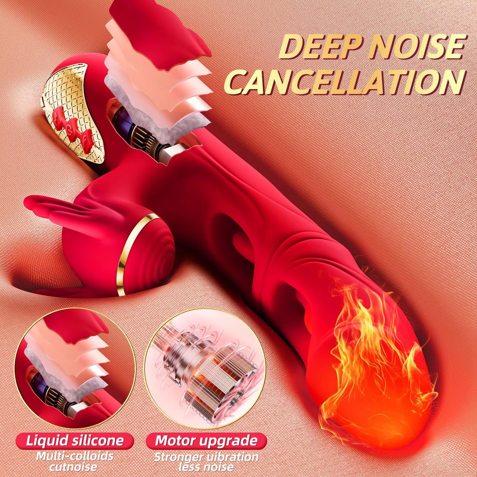 New 4in1 Double Tongue Flapping Vibrators for Women G Spot Massage Products Tapping Dildo Vibrator Sex Toys for Woman Adult Toys