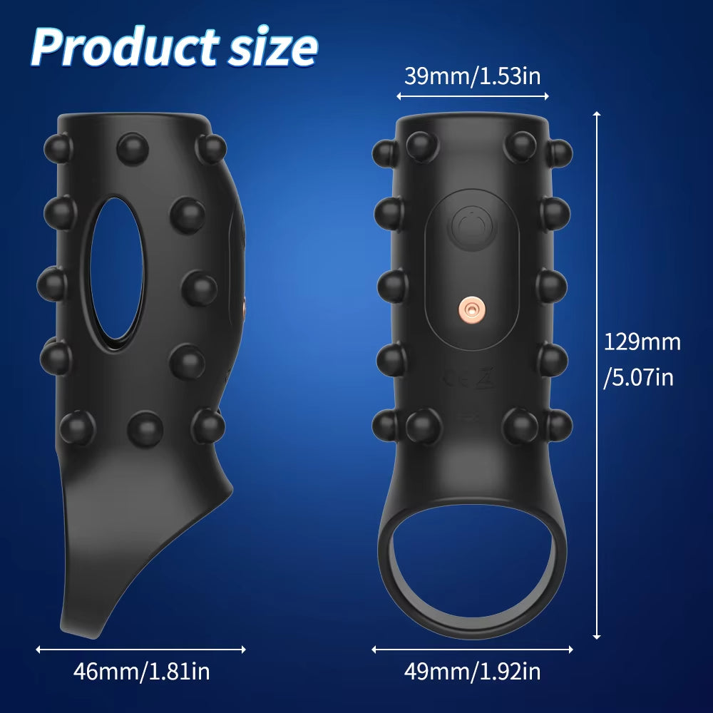 Delayed Masturbator Lock Ring for Men Soft Silicone Charging Penis Sex Toy
