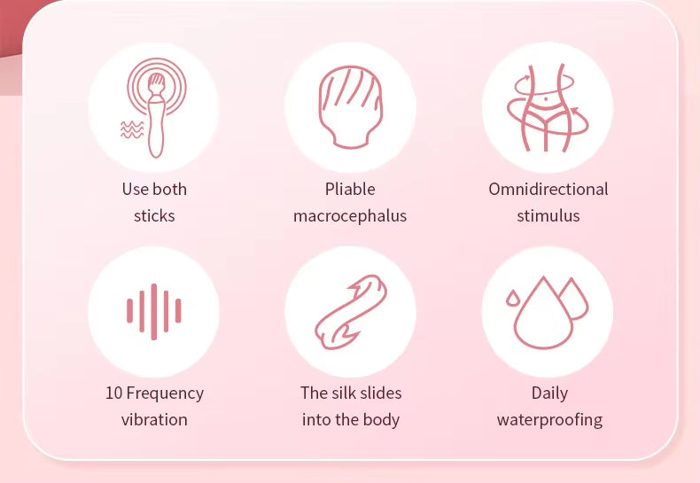 Adult Woman AV Heating Dual Head Dildo 10 Mode Vibrating Sex Products Massager G Spot Sex Toys Vibrator