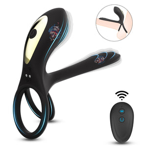 Seductiva Locking Ring Male Sex Toys Remote Control Electric Sperm Ring Silicone Couples Vibrating Ring |  - Sensual Wellness NZ