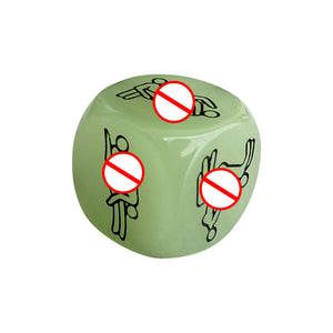 Seductiva 6-in-1 Glow-in-the-Dark Acrylic Dice Game Set for Couples Detail & Ergonomic Design - Premium Silicone - Discreet Delivery