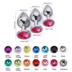 Butt Plug 3Pcs/Set S M L Metal Anal Plug Stainless Steel by Seductiva