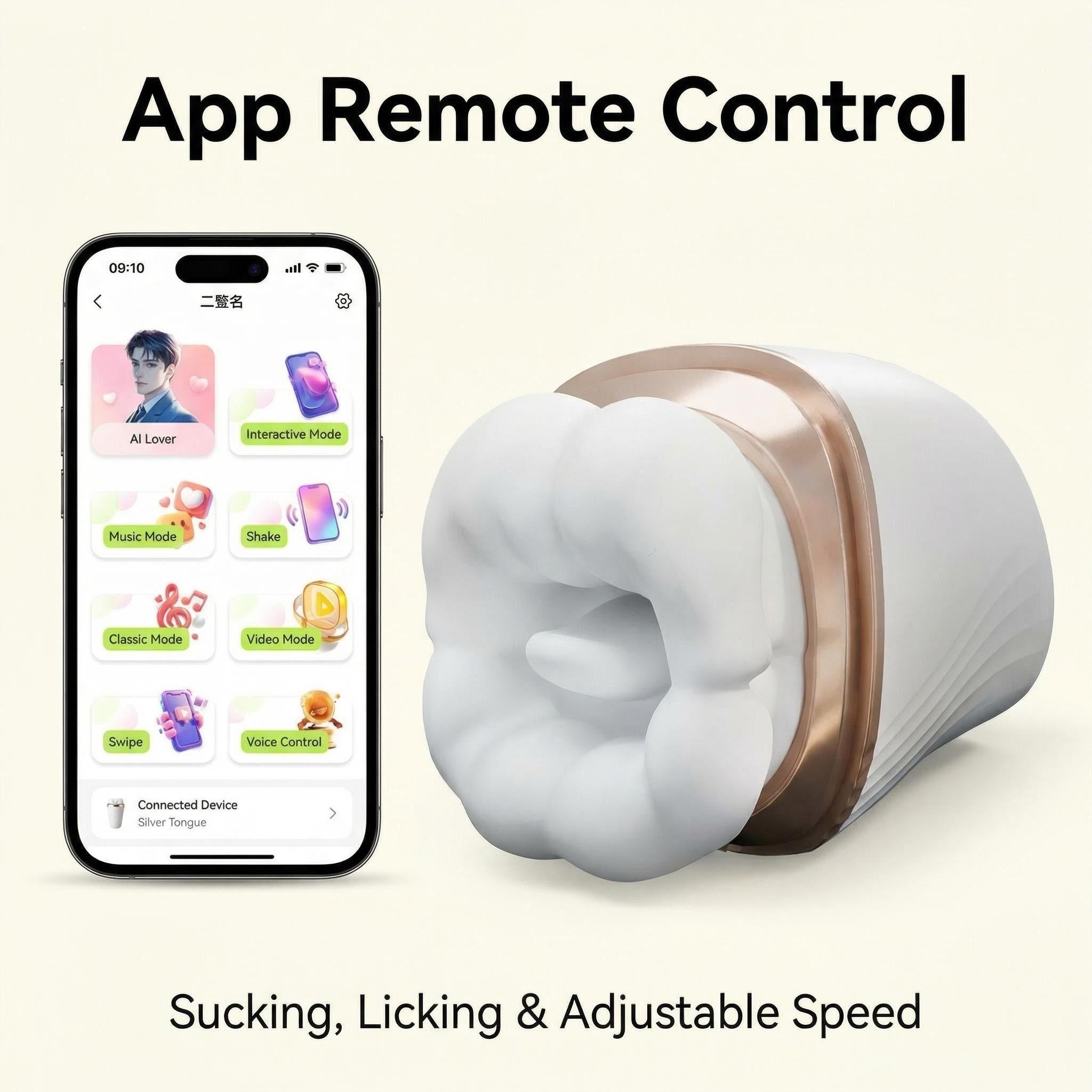 Smart App-Controlled | Multi-Function Rechargeable Handheld Massager for Deep Tissue Relief by Seductiva