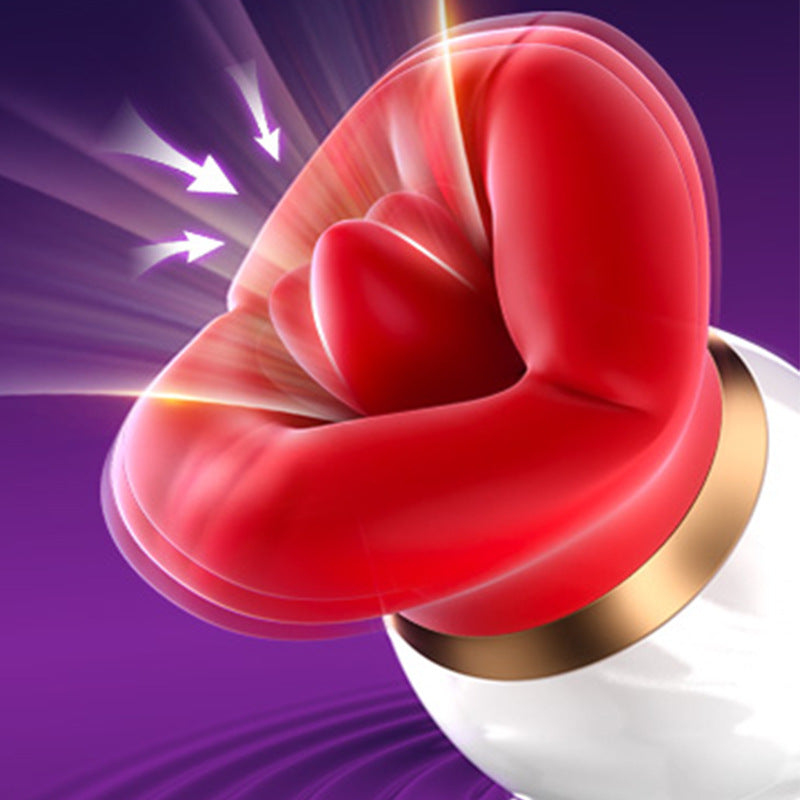 Rose Tongue Licking Sucking Vibrator | 10 Vibration Modes, Waterproof USB Rechargeable Silicone Toy
