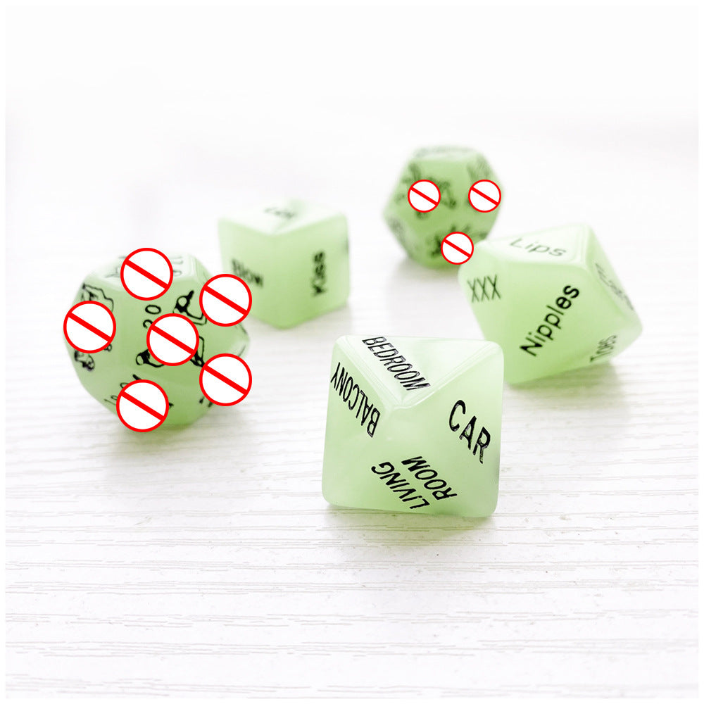 Seductiva 5-in-1 Glow-in-the-Dark Couples Intimacy Dice Game Set USB Charging & Interface Controls - Quiet Performance