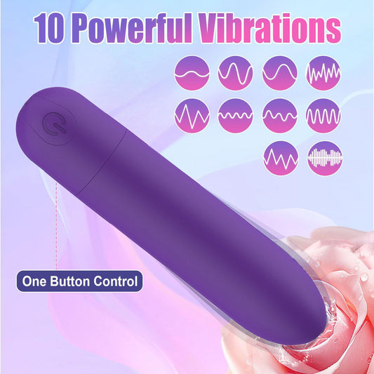 Mini 10 Speed USB Rechargeable Waterproof Bullet Vibrator For Her Personal Massager