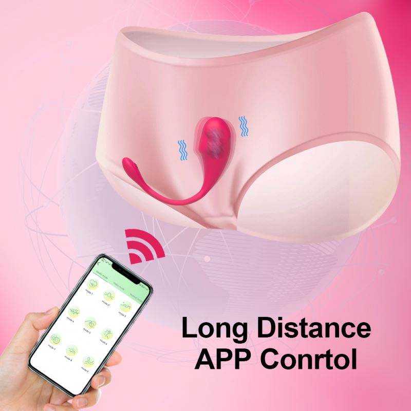 APP Controlled Wireless Vibrating Jump Egg 10 Vibration Modes Silicone G Spot Love Eggs Rechargeable Vibrator Sex Toy for Women
