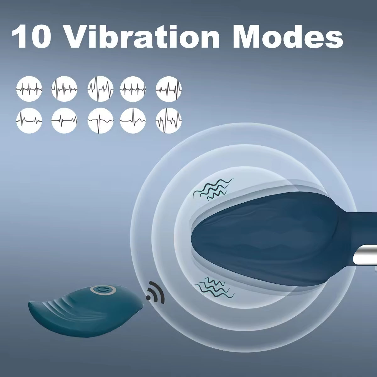 10 Modes Powerful Motor Silent Flexible Soft Silicone USB Rechargeable Anal Plug Remote Vibrator Adult Sex Toys