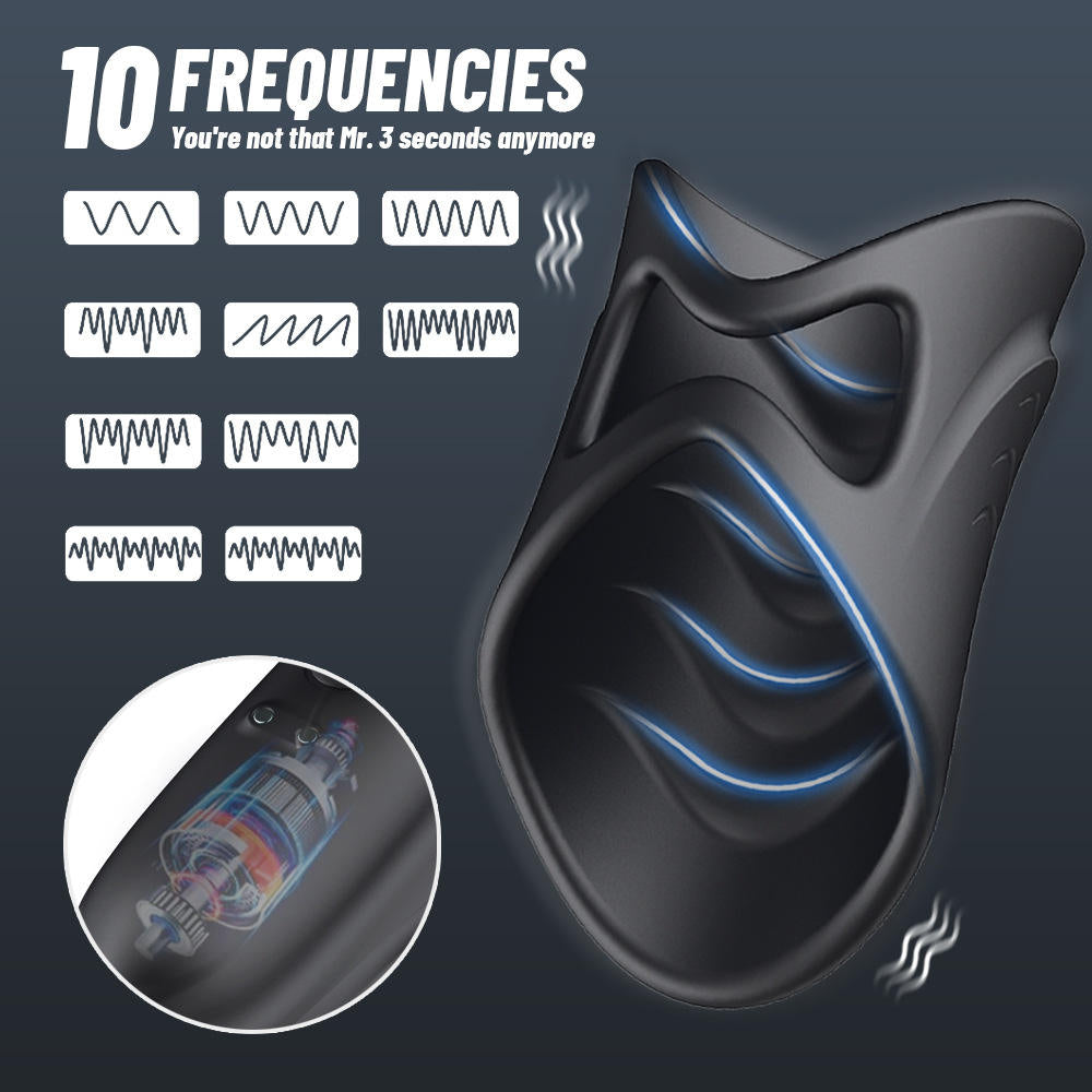 Endurance Exercise Silicone Masturbation Cup Vibration Massage Masturbation for Male
