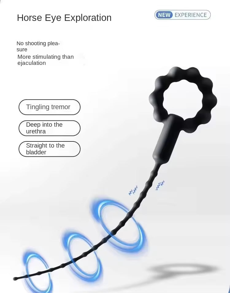 Pull Ring Vibration Horse Eye Rod Urethra Stimulation Male Masturbation SM Sex Toys Adult Products