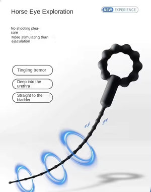 Seductiva Sound: Vibrating Urethral Sounding Rod with Pull Ring Size Reference & Packaging - Shipped from NZ