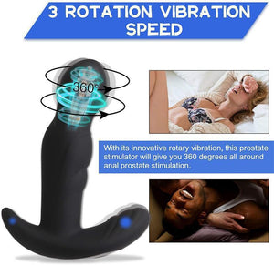 Seductiva Pro-Spin: Remote Control Rotating Prostate Massager USB Charging & Interface Controls - Quiet Performance