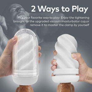 Seductiva Male Self-Priming Breathing Valve Masturbation Cup Spiral Channel Masturbator Sex Toy USB Charging & Interface Controls - Quiet Performance