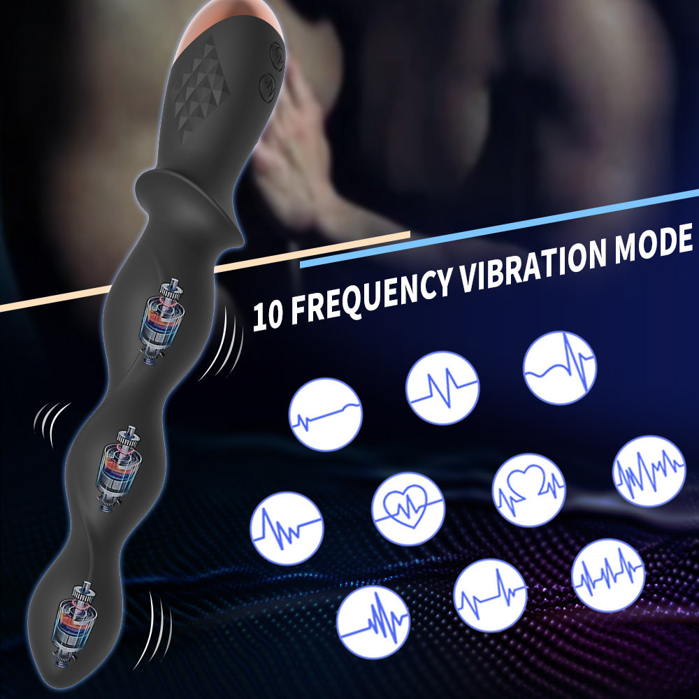 Seductiva Bead-Wave: Rechargeable Pulling Bead Prostate Stimulator USB Charging & Interface Controls - Quiet Performance