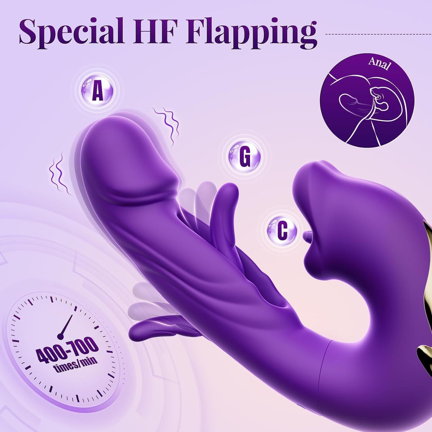 Seductiva 3in1 Thrusting and Licking Suction Sex Toy Vibrator for woman Detail & Ergonomic Design - Premium Silicone - Discreet Delivery