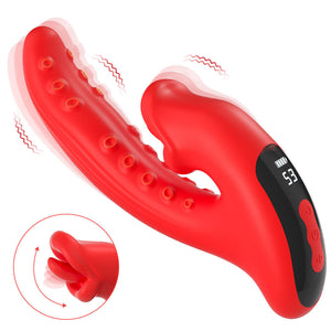 Octopus Tentacle Vibrator G-Spot Stimulator with Tongue Vibration by Seductiva
