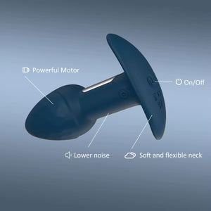 Seductiva Stealth: 10-Mode Remote Anal Plug Vibrator USB Charging & Interface Controls - Quiet Performance