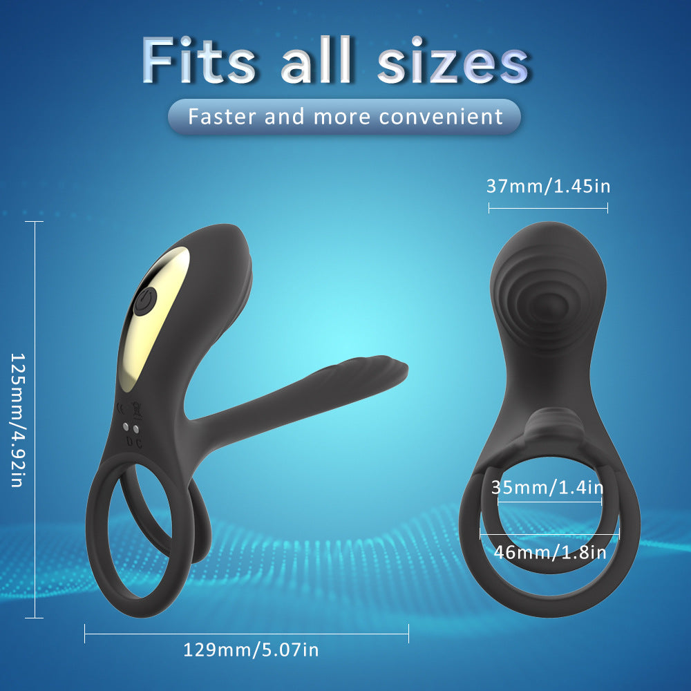 Seductiva Locking Ring Male Sex Toys Remote Control Electric Sperm Ring Silicone Couples Vibrating Ring USB Charging & Interface Controls - Quiet Performance