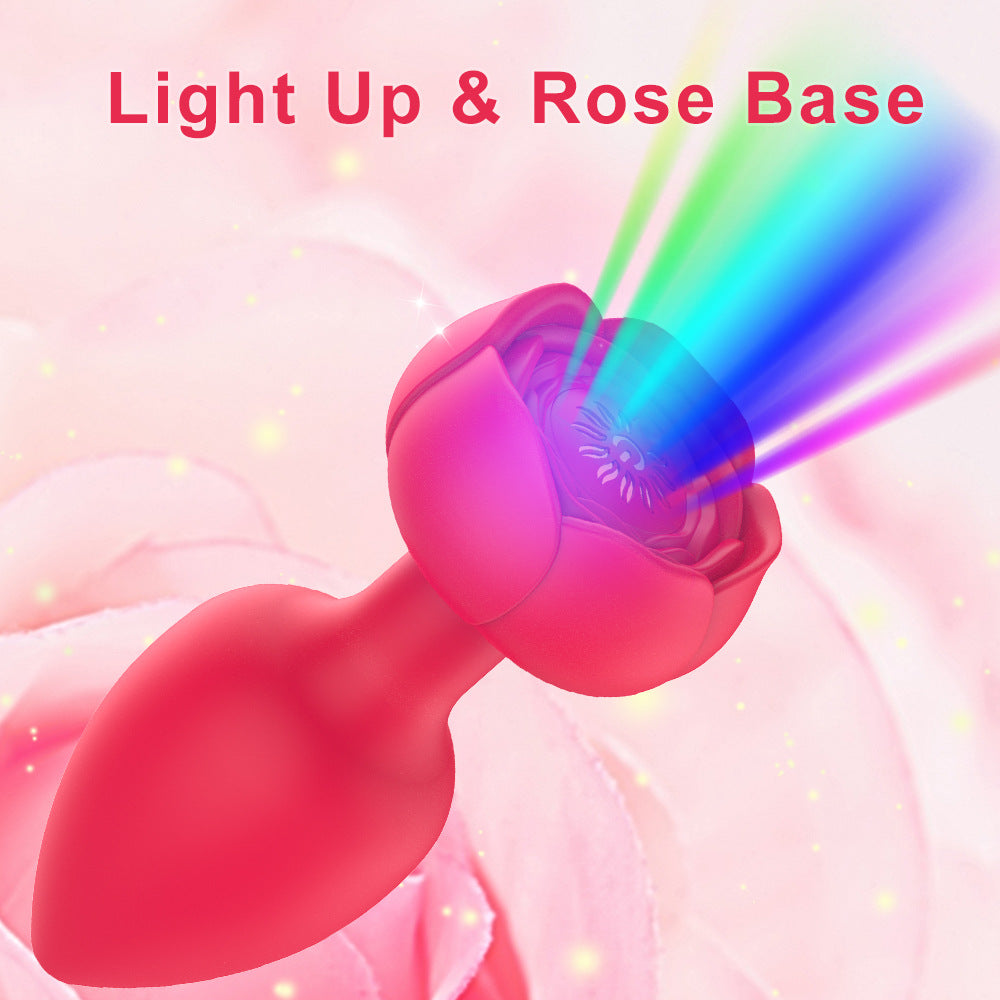 Seductiva Rose-Plug: Remote Silicone Rose Anal Vibrator |  - Sensual Wellness NZ