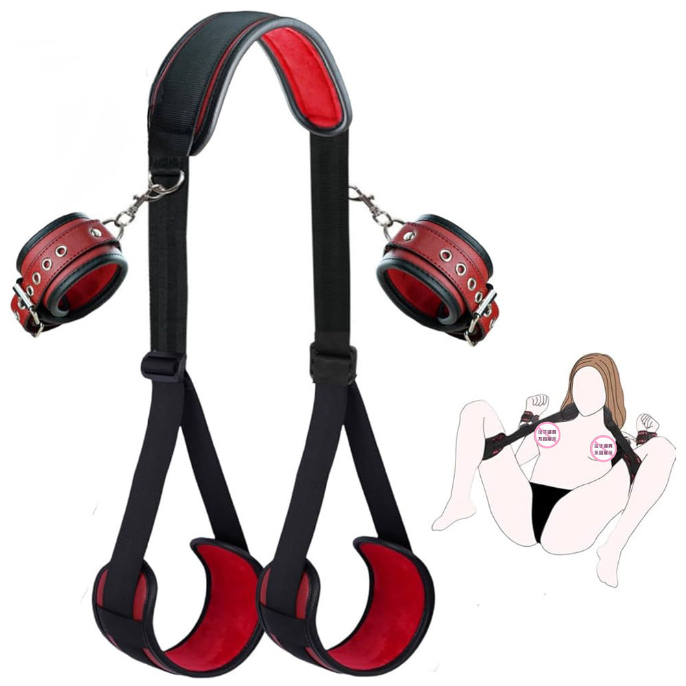 Seductiva Leather Handcuffs BDSM Restraints Set – Adult Erotic Roleplay Kit Detail & Ergonomic Design - Premium Silicone - Discreet Delivery