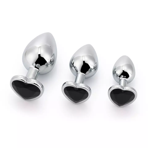 3-Piece Stainless Steel Jeweled Plug Set by Seductiva