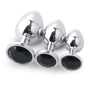 Butt Plug 3Pcs/Set S M L Metal Anal Plug Stainless Steel by Seductiva