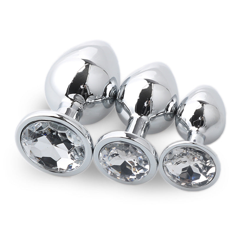 Butt Plug 3Pcs/Set S M L Metal Anal Plug Stainless Steel by Seductiva