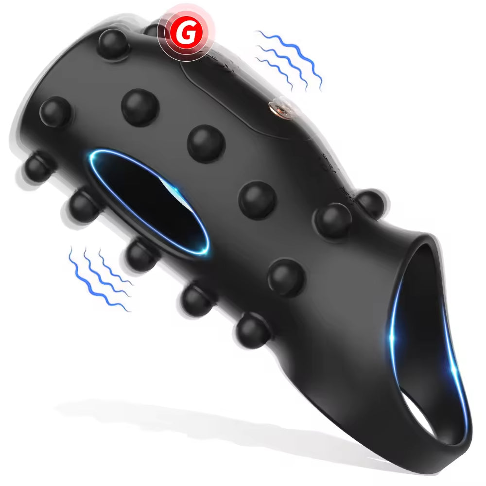 Delayed Masturbator Lock Ring for Men Soft Silicone Charging Penis Sex Toy