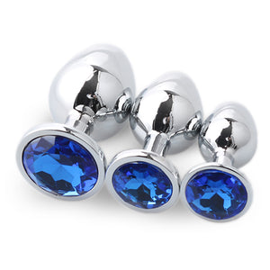 Butt Plug 3Pcs/Set S M L Metal Anal Plug Stainless Steel by Seductiva