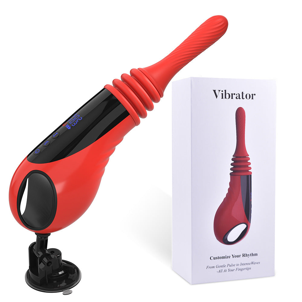 9 powerful telescopic vibration heating gun for women masturbation vibrator