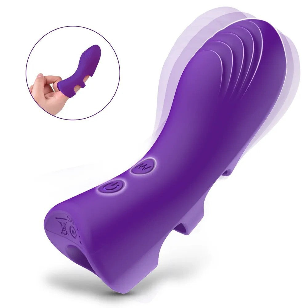2 in 1 Ultimate Sweet Finger Vibrator 10 frequency Vibrating Couples flirt Sex Toy