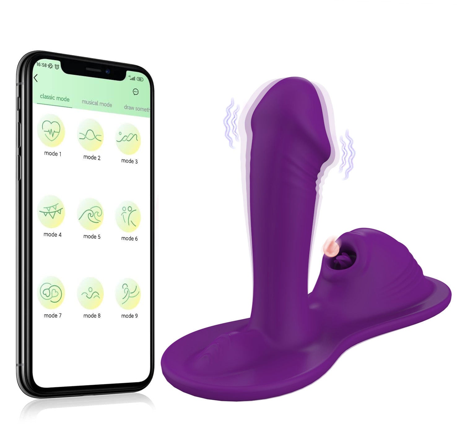 App-Controlled Clitoral Cushion Vibrator