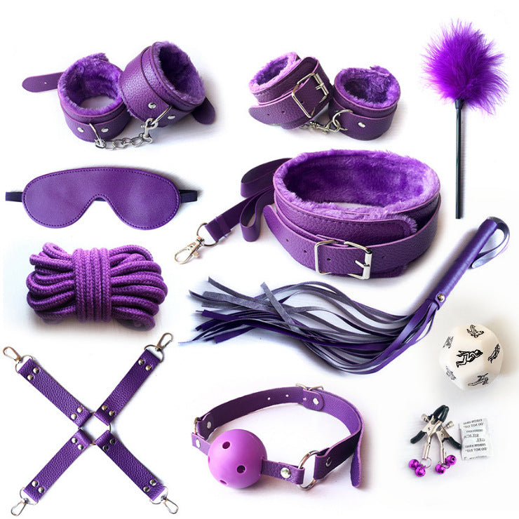 Seductiva Midnight: 11-Piece Leather Bondage & Restraint Kit - Sensory Wellness Product Perspective - NZ Local Stock