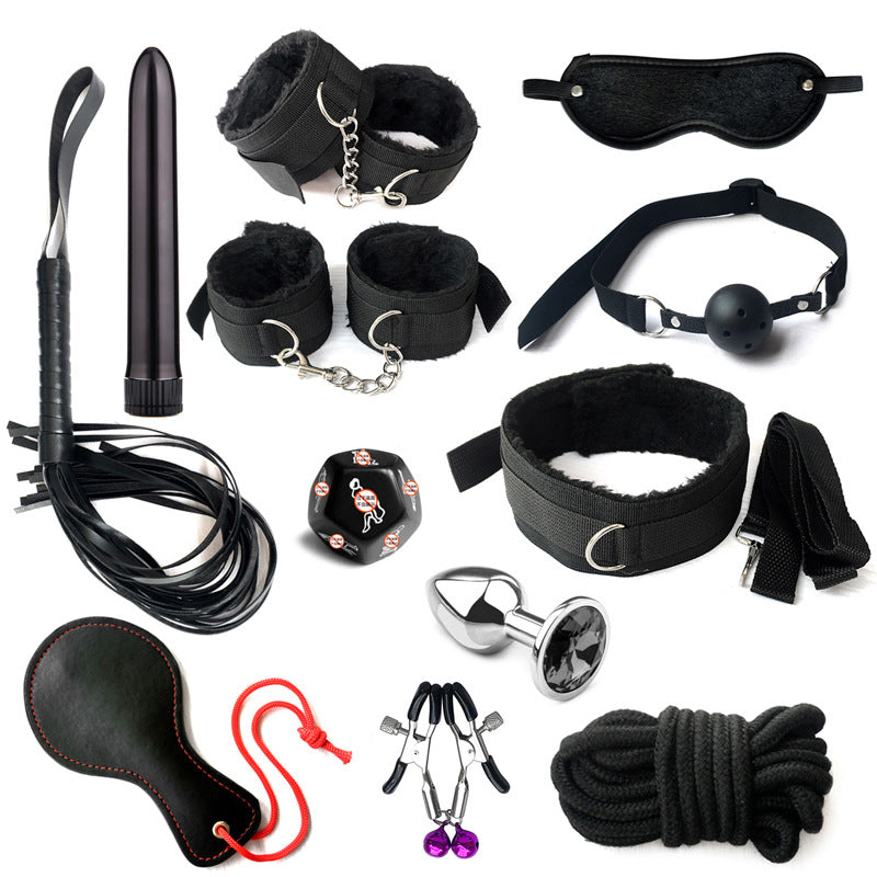 Seductiva Twilight: 12-Piece Deluxe Couples Bondage Toy Set Detail & Ergonomic Design - Premium Silicone - Discreet Delivery