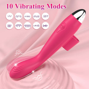 Seductiva 2-in-1 Wiggle & Vibrate Finger Vibrator Women's G-Spot Clitoris Stimulator Adult Toy USB Charging & Interface Controls - Quiet Performance