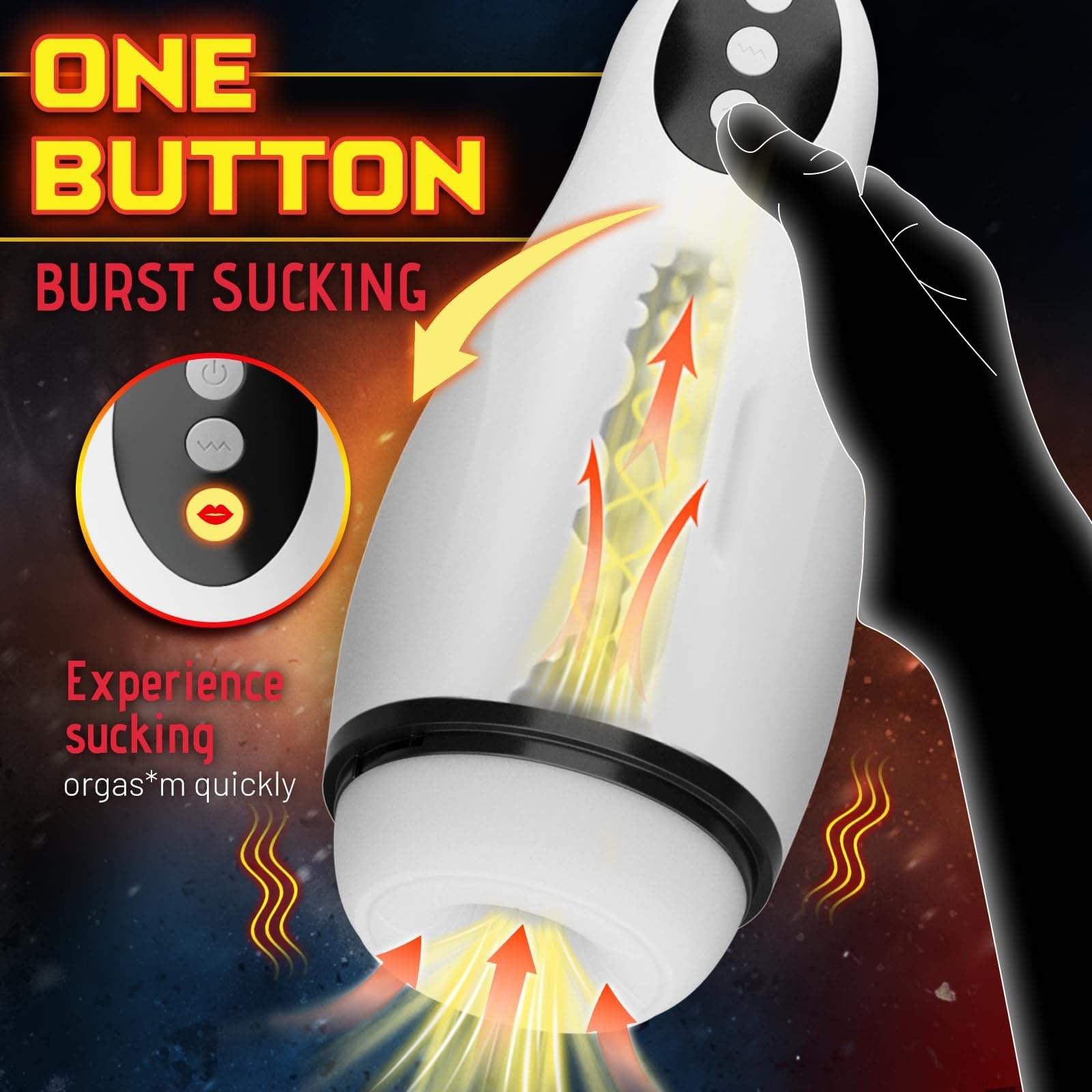 Heating & Sucking Male Masturbator product feature image 2 - male masturbator NZ at Seductiva NZ