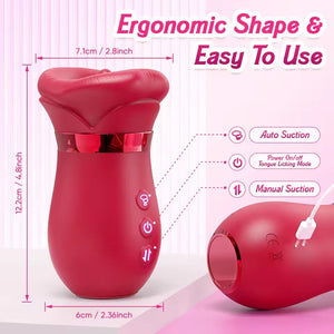 4-in-1 Sucking & Tongue Vibrator by Seductiva