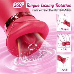 4-in-1 Sucking & Tongue Vibrator by Seductiva