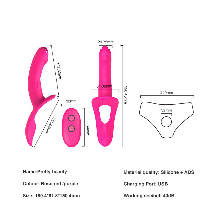 Falling Love Dual-Tip Wearable Panty Vibrator by Seductiva