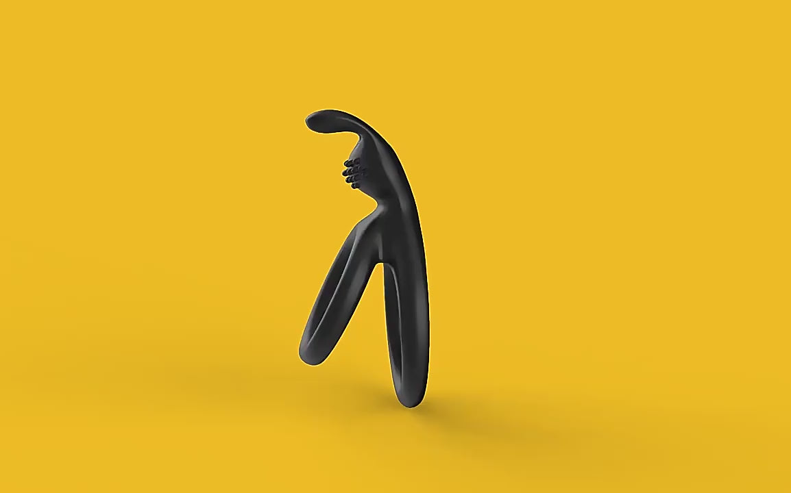 Men's Silicone Cock Ring Vibrator with Bunny Ears Adult Toys for Delay Ejaculation Couples Sex Vibrating Ring